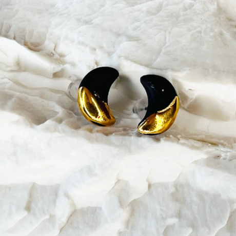 Boucles d'oreilles en forme de lune, collection Les rêveuses