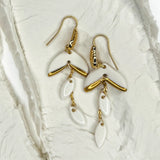 boucles d'oreilles pendantes au style oriental avec dorure