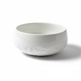 bol blanc en porcelaine texturé à la main