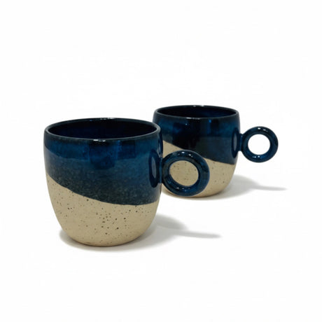 tasses bleues faites main Elephantom