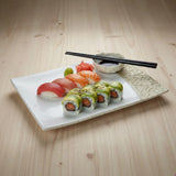 assiette à sushi faite main en grès pyrité Elephantom
