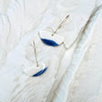 crochets d'oreilles design graphique bleu